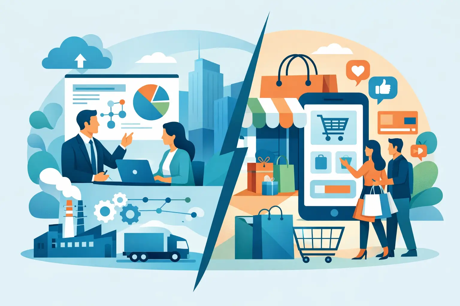 Estrategia digital B2B: qué cambia frente consumo