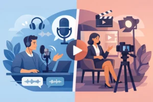Podcast o video corporativo: qué elegir