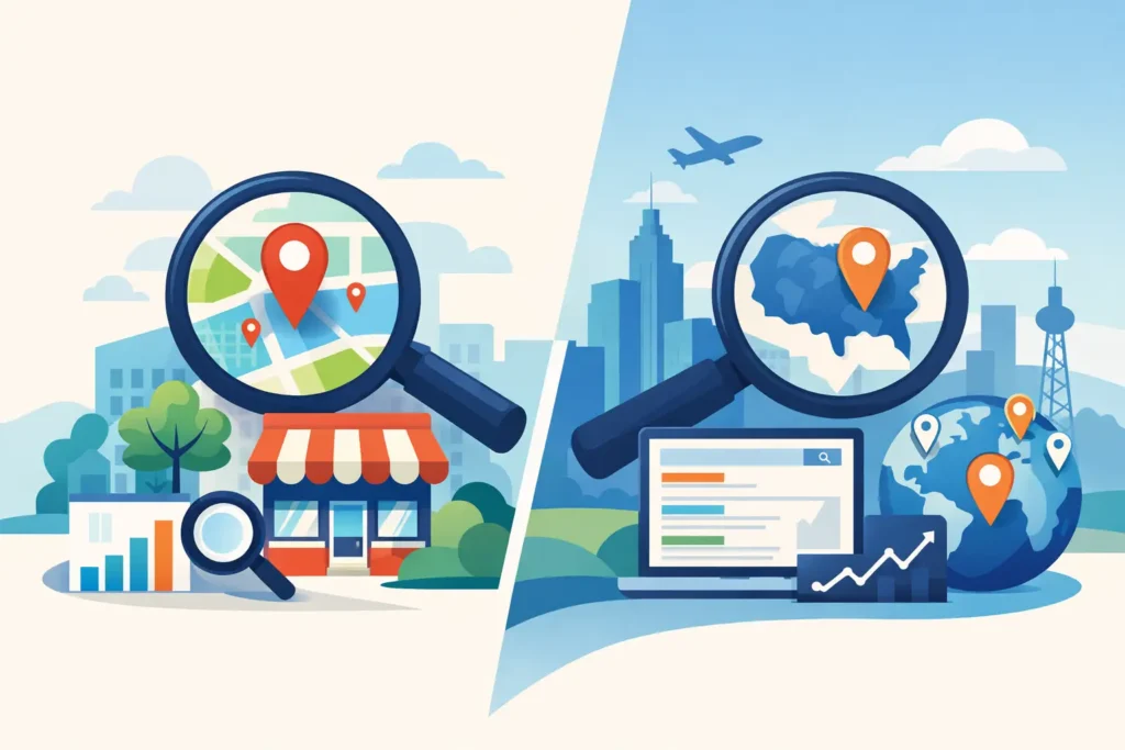 SEO local o SEO nacional: cuál te conviene