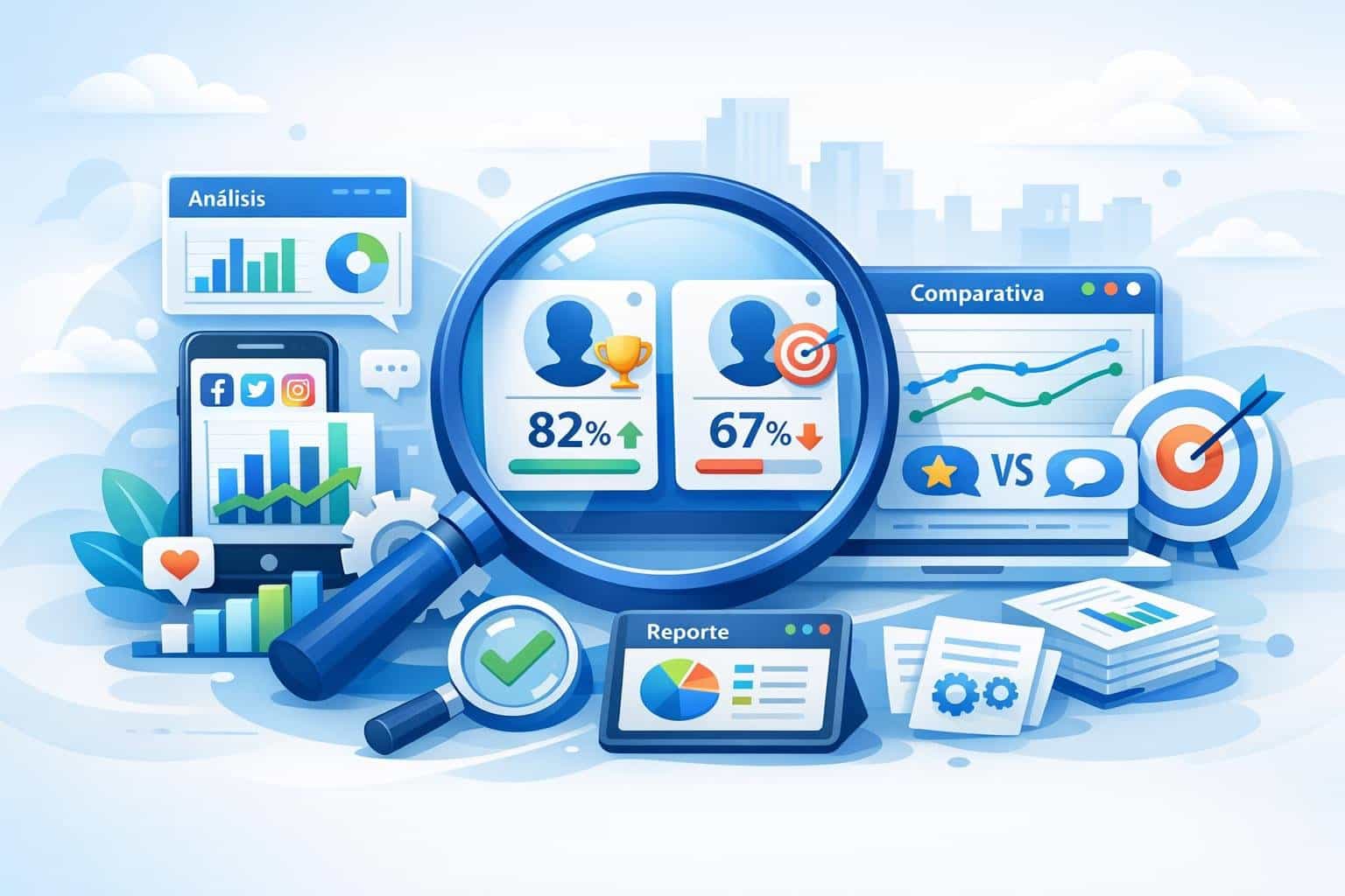 comparar competidores redes sociales