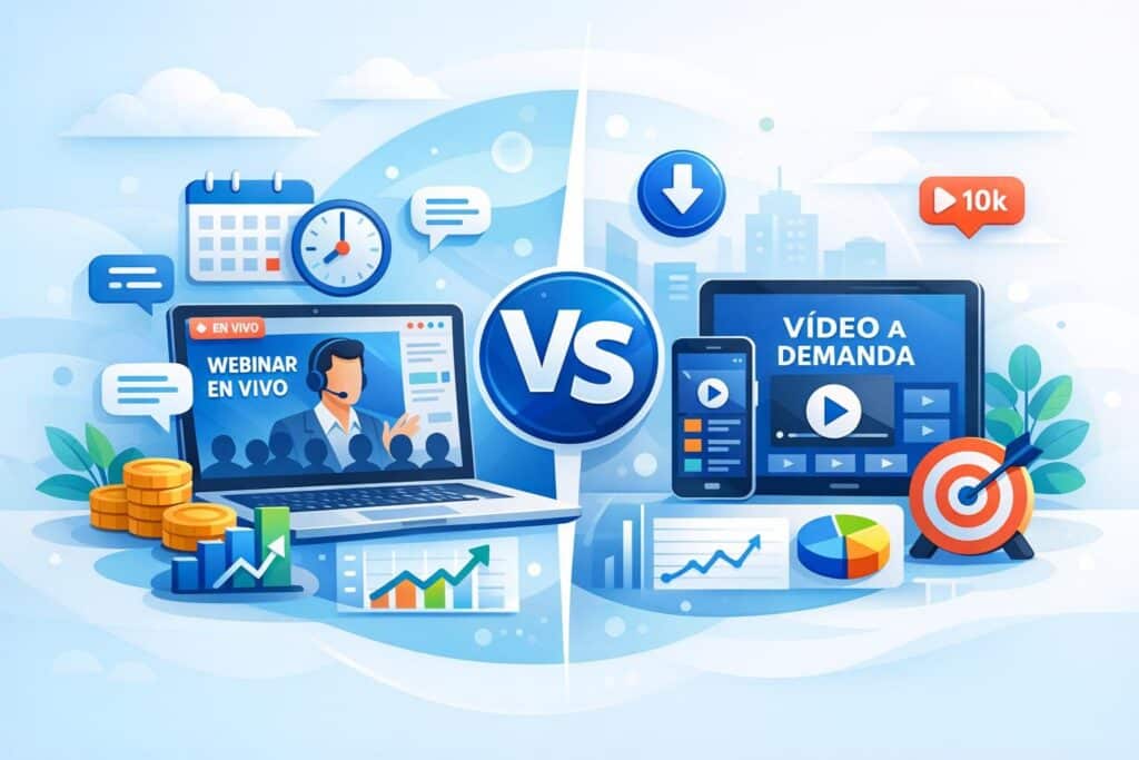 webinar o vídeo bajo demanda